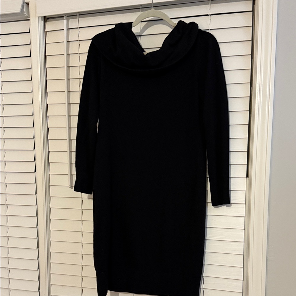 Ann Taylor Elegant Black Long Sleeve Dress